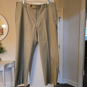 Brooks Brothers 346 Mens Khaki Chino Pants Tan Cotton Dress Trousers 38x30
